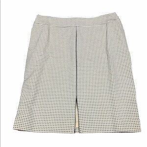 ANNE KLEIN White and Black Lined Skirt Size 12